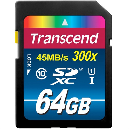 Transcend 64GB UHS-I SDXC 300x Class 10 Hafıza Kartı