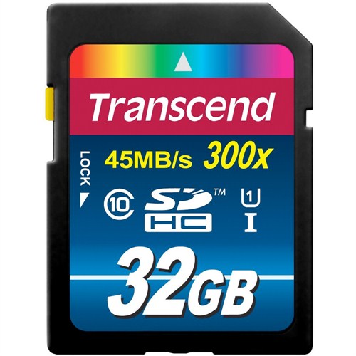 Transcend 32GB UHS-I SDHC 300x Class10 Hafıza Kartı