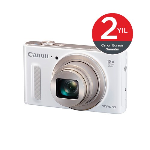 Canon PowerShot SX610HS 20.2 MP 18x Optik Zoom Dijital Fotoğraf Makinesi Beyaz