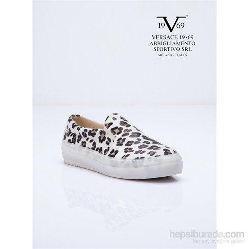 Versace 19.69 Kadın Sneakers Beyaz Leopar