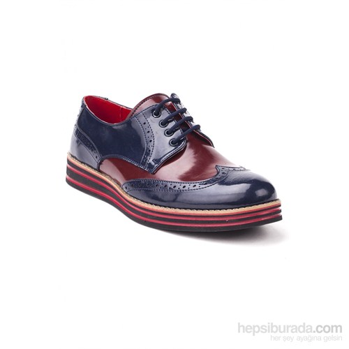 Bluesoil Erkek Klasik Ayakkabı Lacivert Bordo