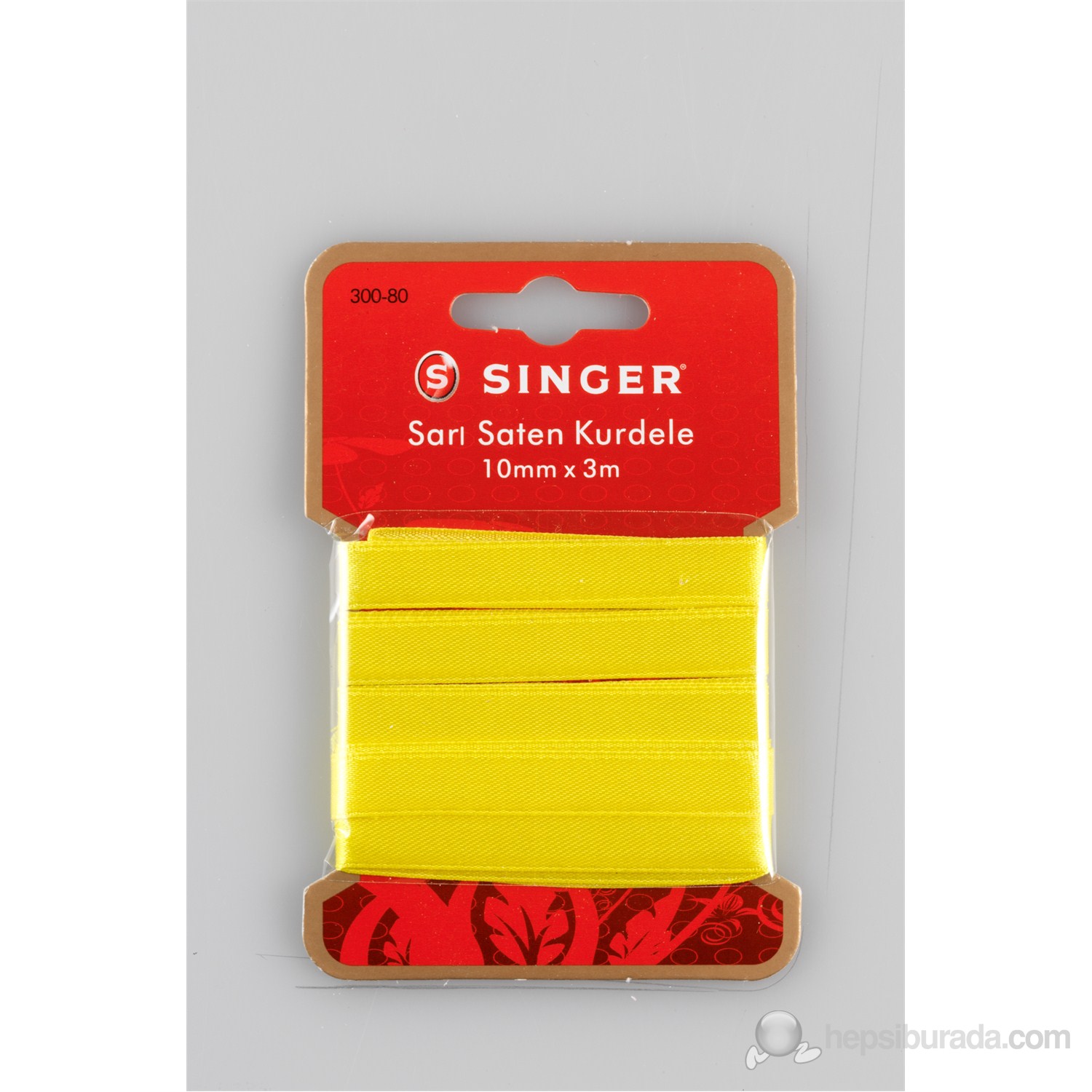 Singer 300-80 Sarı Saten Kurdele (10 mm x 3 m)