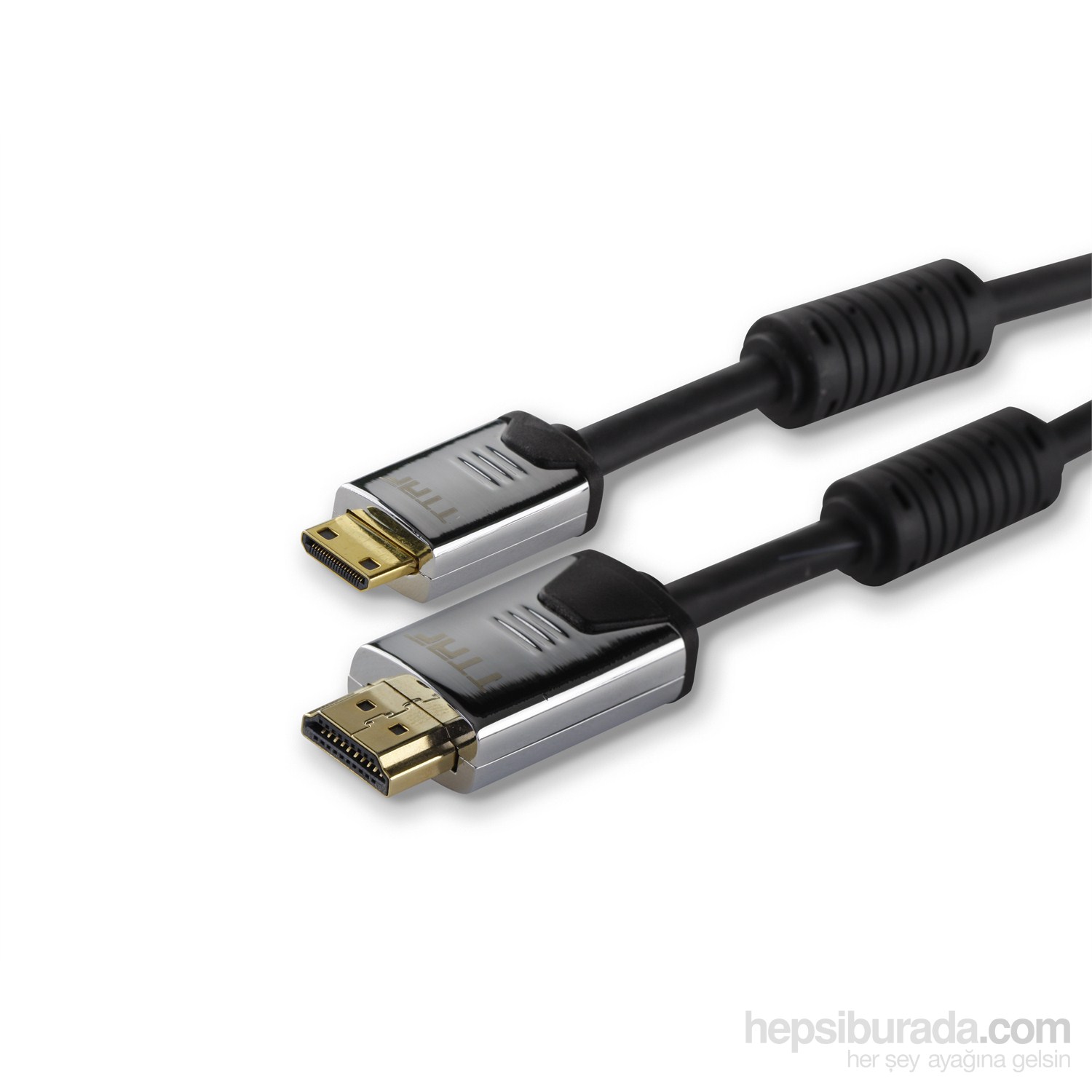 TTAF Mini HDMI™ Connector  to HDMI™ Connector High Speed HDMI™ Kablosu  Full Metal Triple Shielded 24K Altın 1,5m (99027)