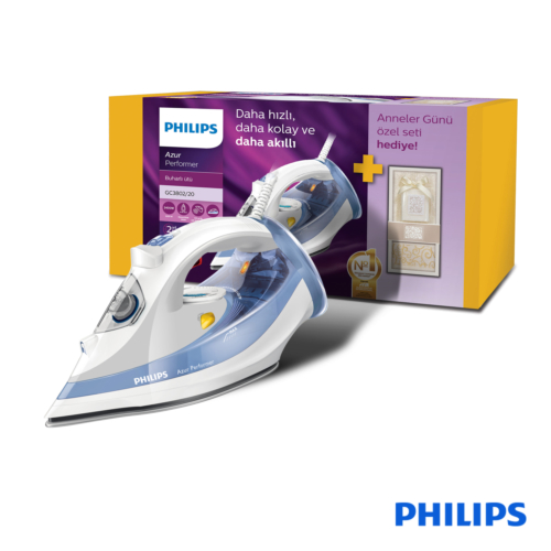 Philips Azur Performer GC3802/20 Buharlı Ütü + Anneler Günü Özel Seti