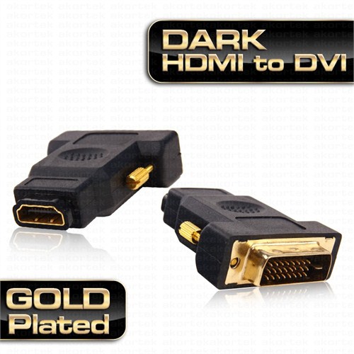 Dark HDMI - DVI-D Dönüştürücü (HDMI dişi - DVI-D erkek) (DK-HD-AFHDMIXMDVITV)