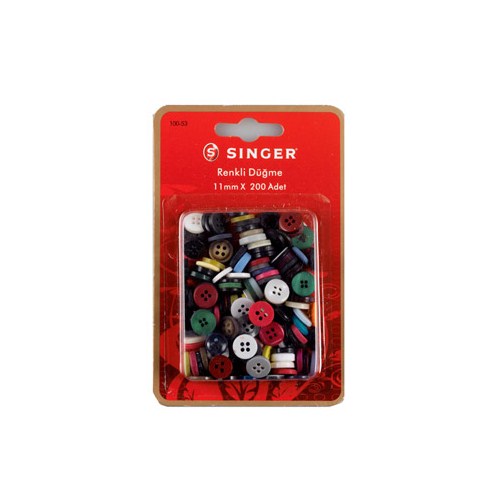 Singer 100-53 Renki düğme (11 mm x 200 adet)