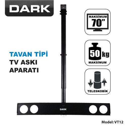 Dark DK-AC-VT12 37’-70’ Tavan TV Askı Aparatı