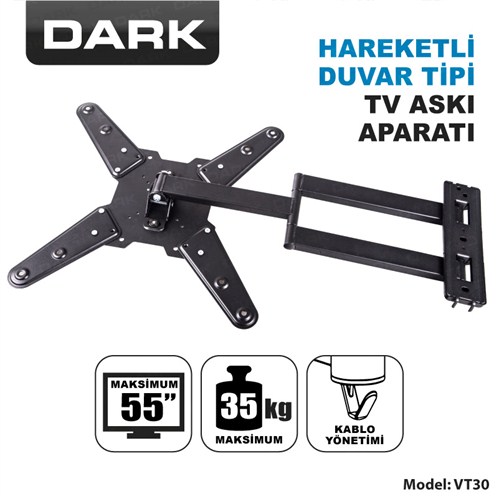 Dark DK-AC-VT30 23’-55’ Hareketli Duvar TV Askı Aparatı