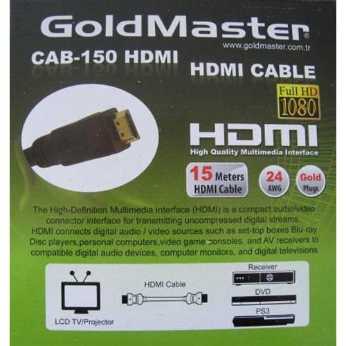 Goldmaster CAB-150 Hdmı Kablo (15 metre)