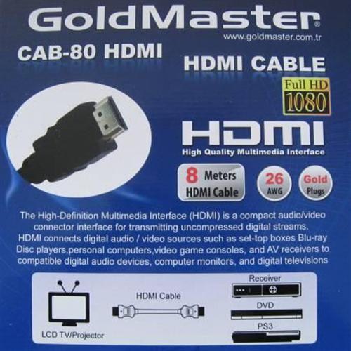 Goldmaster CAB-80 Hdmı Kablo (8 metre)