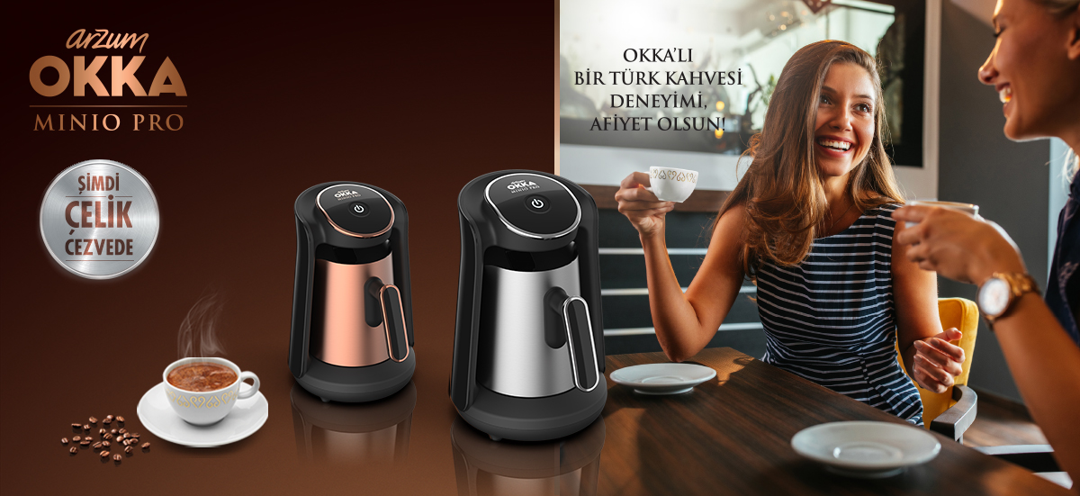 ARZUM OK0010B MİNİO PRO BAKIR TÜRK KAHVE MAKİNESİ ARZUM ÇAYCI