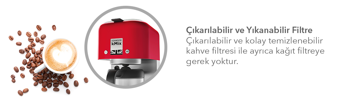 Kenwood COX750RD kMix Filtre Kahve Makinası Kırmızı Fiyatı