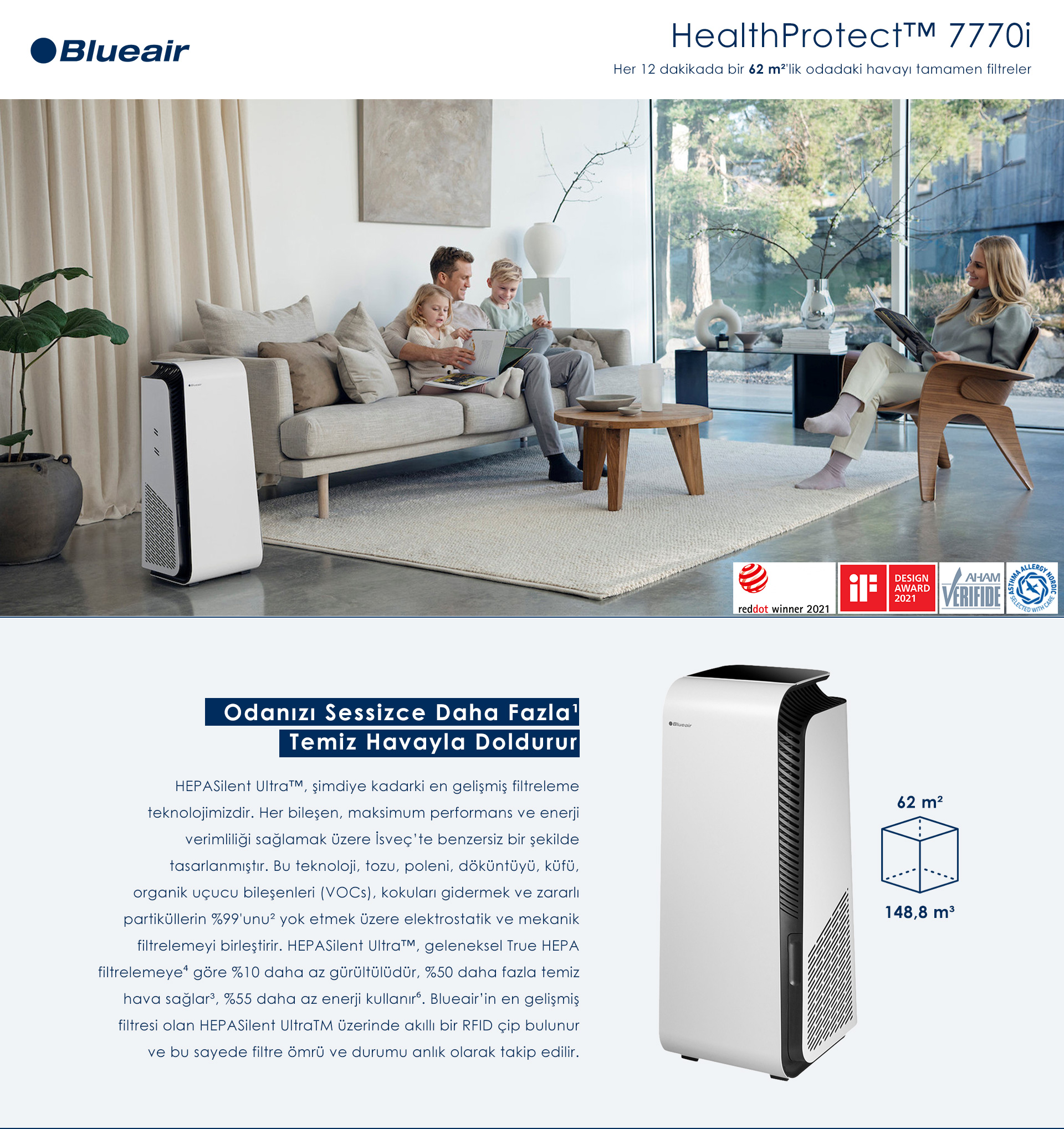Blue Air Blueair Healthprotect™ 7770I Fiyatı - Taksit Seçenekleri