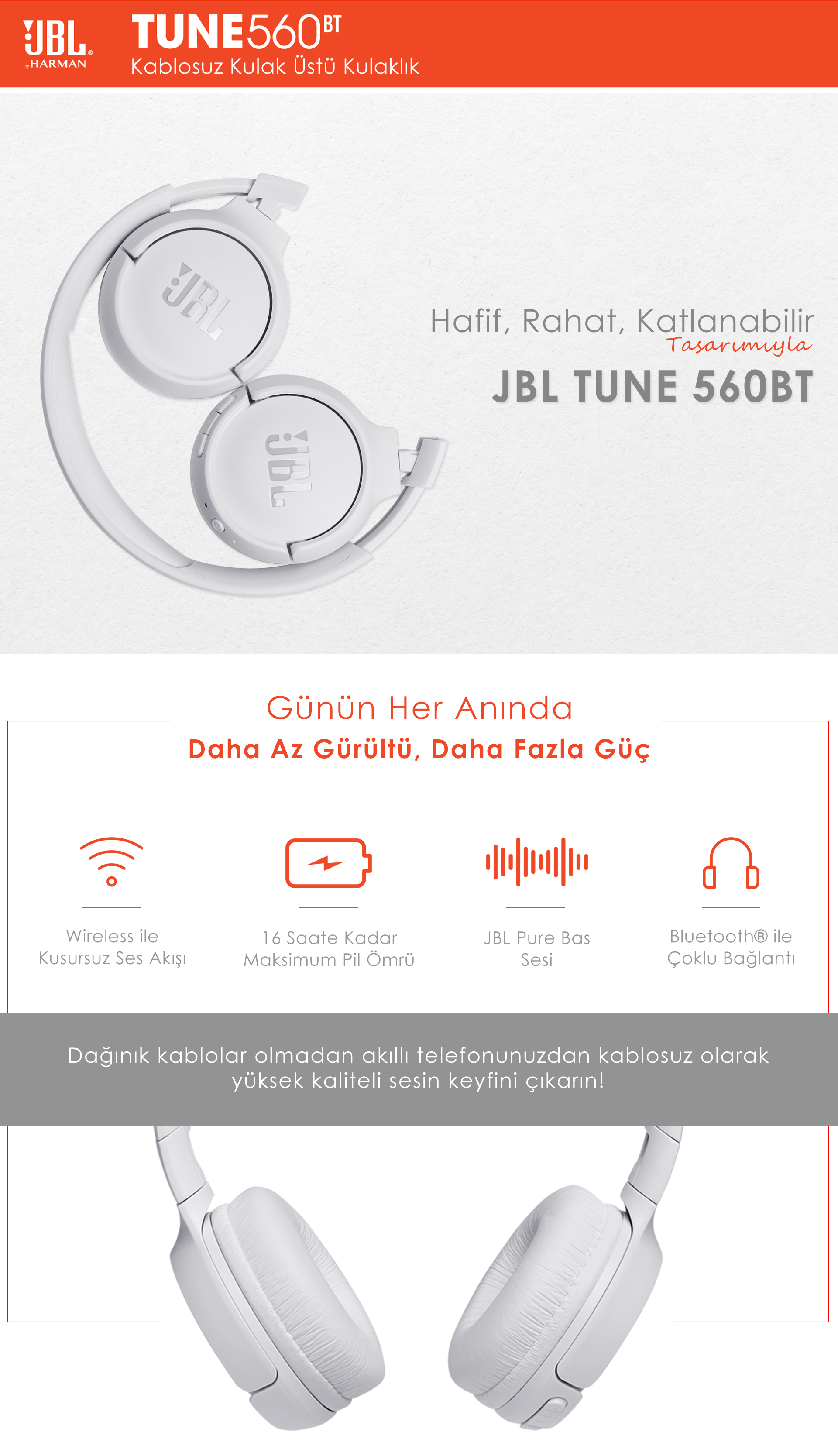 Bütçemegöre JBL Tune 500BT Beyaz