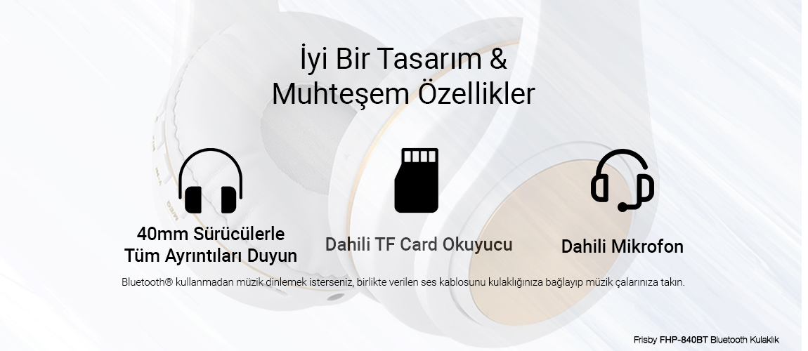 Frisby FHP-840BT Bluetooth Kulaklık Frisby FHP-840BT Bluetooth Kulaklık
