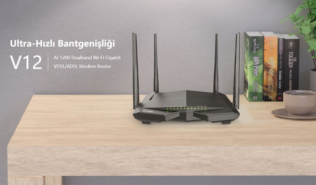 Modem TENDA V12 AC1200 4 Antennes - Isra Computer