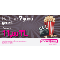 Tüm Cinemaximum'lar (İstanbul, Ankara, İzmir Hariç - 3D Hariç) - Sinema Bileti