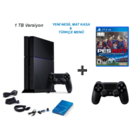 Sony Playstation 4 1 Tb Oyun Konsolu + Pes 2017 ( Türkçe ) + 2. Kol