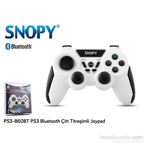 Snopy PS3-860BT PS3 Bluetooth Çitt Titreşimli Joypad