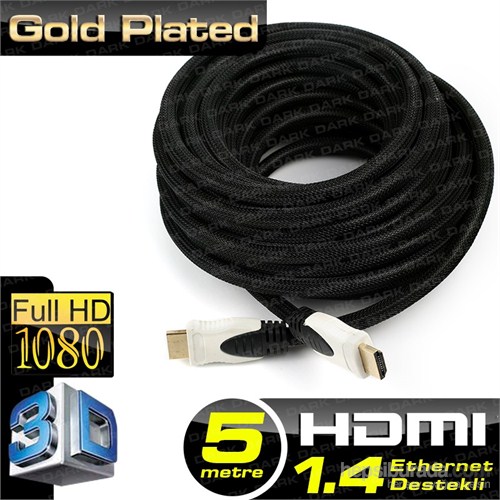 TX 5m HDMI v1.4 3D ve Ağ Destekli Altın Uçlu Kablo (TX-HD-CV14L500PS)