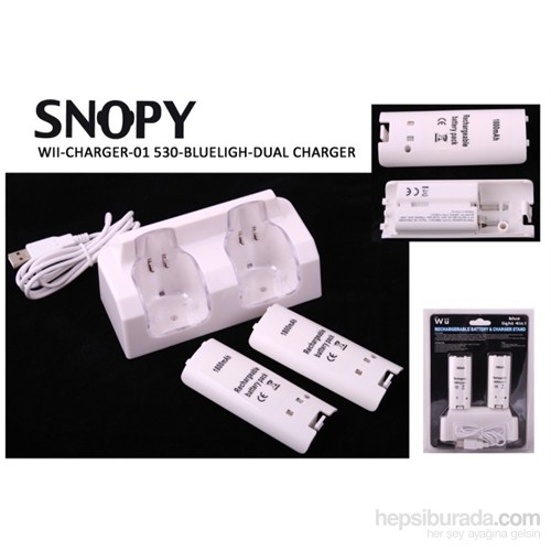 Snopy Wii-Charger-01 530 Blueligh Dual Charger