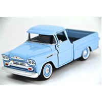 Motormax 1:24 1958 Chevy Apache Fleetside Pickup -Mavi Model Araba