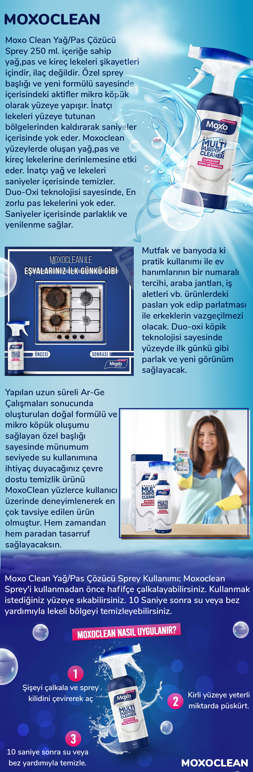 Moxo Clean YağPas Çözücü Sprey Fiyatı Taksit Seçenekleri