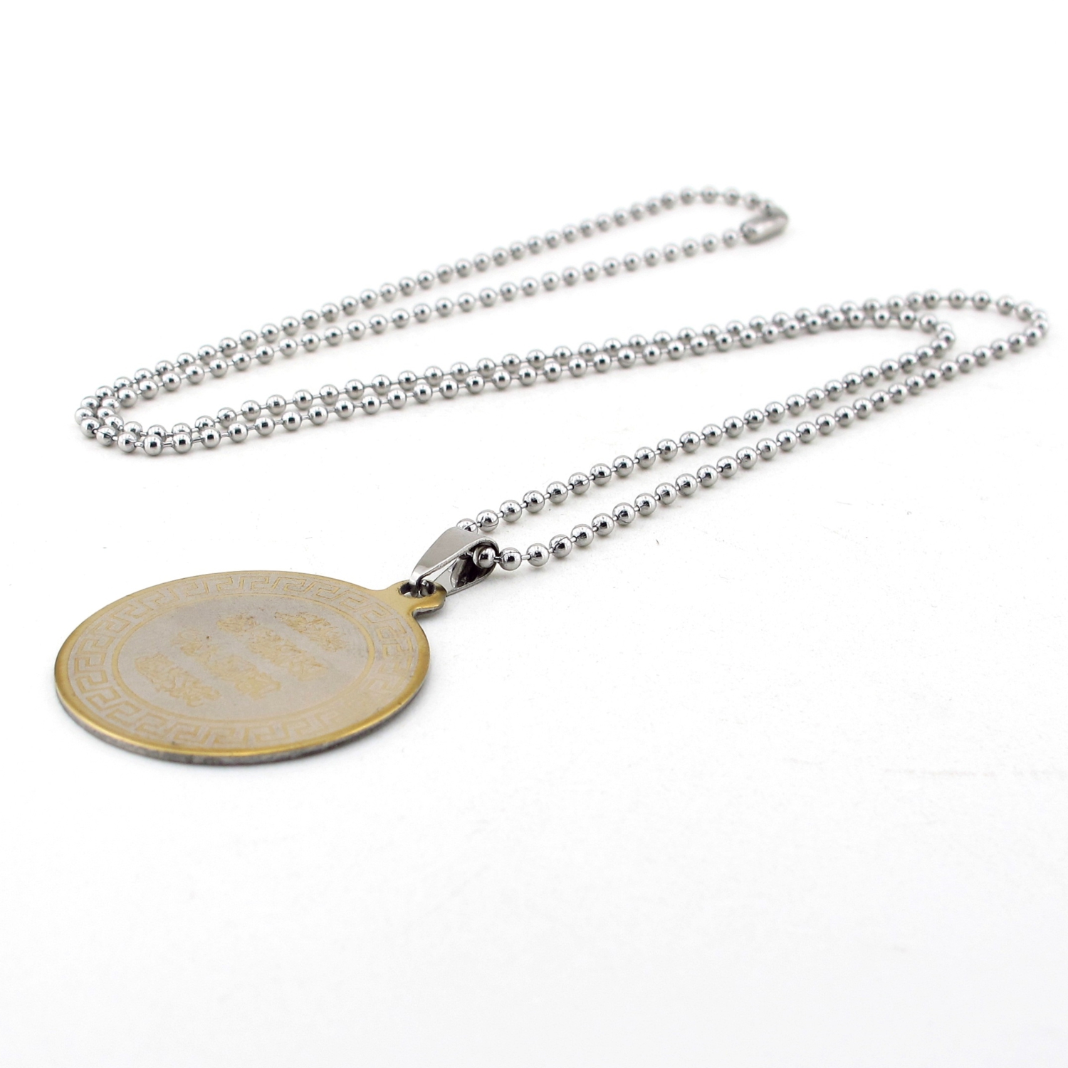 Solfera ALTIN RENGİ DUALI ÇELİK ERKEK KOLYE K513 Fiyatı