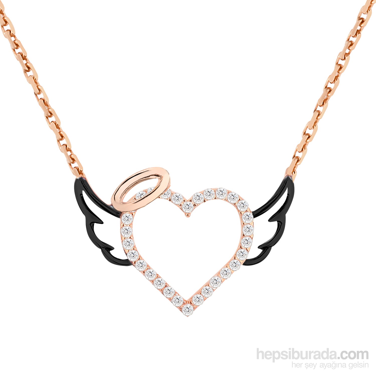 Chavin Sen Benim Meleğimsin Altın Rose Kolye Bg54rs