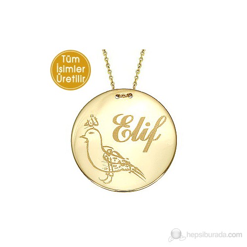 Goldstore 14 Ayar Altın Madalyon İsim Kolye GP20123