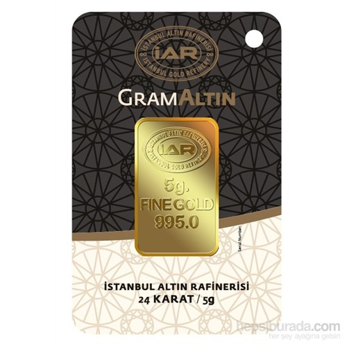 IAR 24 Ayar Gram Altın Külçe Altın 5 Gr.