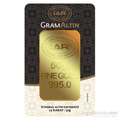 IAR 24 Ayar Gram Altın Külçe Altın 50 Gr. - Aynı Gün Kargo