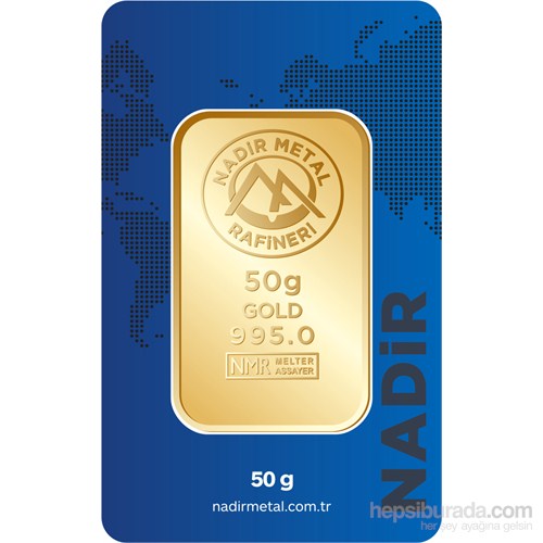Nadir Gold 24 Ayar Külçe Altın 50 Gr. - Aynı Gün Kargo