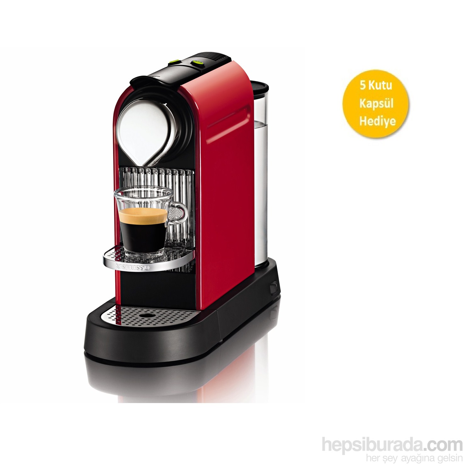 Nespresso C111 Citiz Single Kahve Makinesi-Kırmızı Renkli