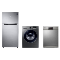 Samsung Inox Premium Beyaz Eşya Paketi (RT50K6200S8/TR 516 Lt Buzdolabı + WW90K5410UX/AH 9 Kg Çamaşır Makinesi + DW-FN310T/XTR 5 Programlı Bulaşık Makinesi)