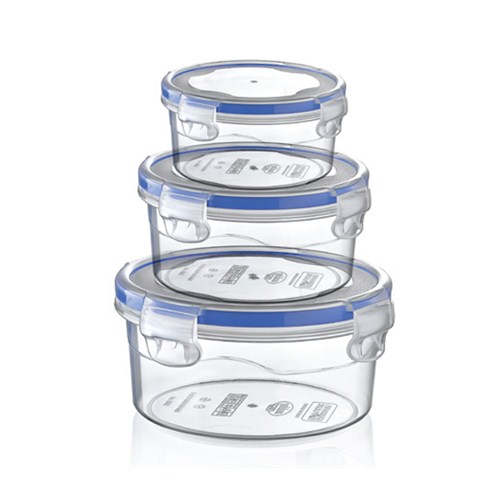 Hobby Life Plastik 3 Lü Yuvarlak Sızdırmaz Saklama Kabı(0,25+0,5+1Lt)