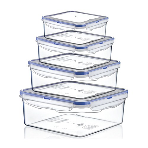 Hobby Life Plastik 4 Lü Kare Sızdırmaz Saklama Kabı(300+680+1,3+2,3)