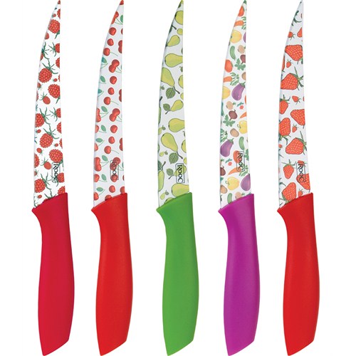 Rooc Bıçak Desenli Meyve-Sebze Serisi 23,5Cm 5'Li-01