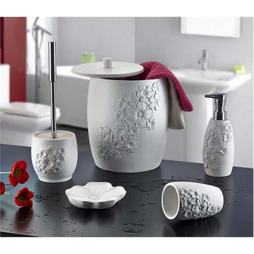 Noble Life Daisy Matt White 5 Parça Banyo Seti  -  21046