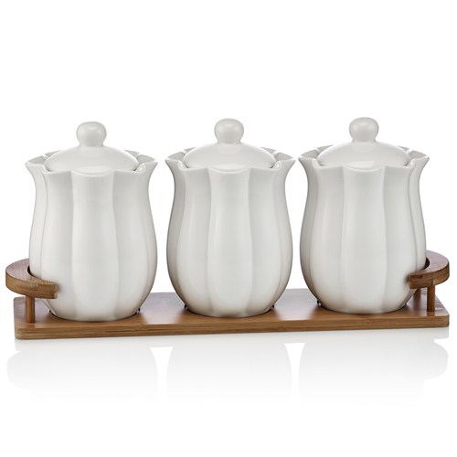 Noble Life Bambu Üçlü Büyük Boy Baharat Takımı  -  20995