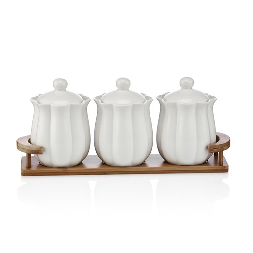 Noble Life Bambu Üçlü Orta Boy Baharat Takımı  -  21008