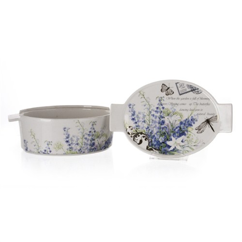 Songfa Vanguardıa Oval Fırın Tencere Jardın Bleu 23*16*7 Cm