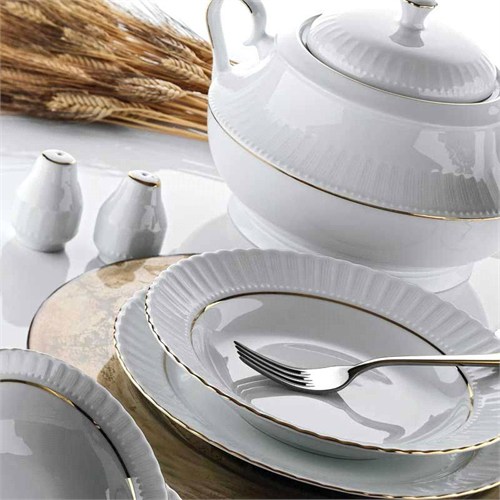 Kütahya Porselen Sedef Yaldızlı 20 Cm.Pasta Tabağı 6 Lı Fiyatı