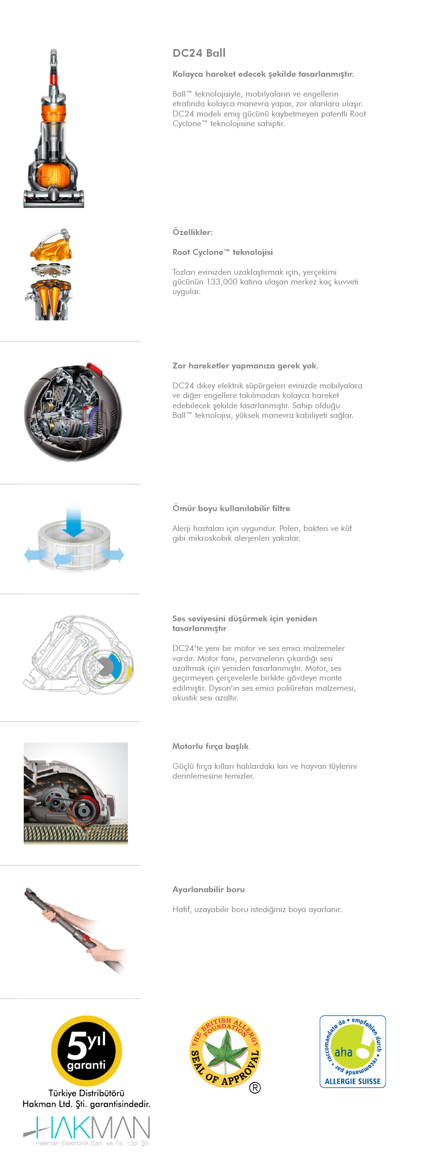 家電 dyson ball DC24 Dyson Ball Root DC24 Dikey Elektrikli Süpürge Fiyatları