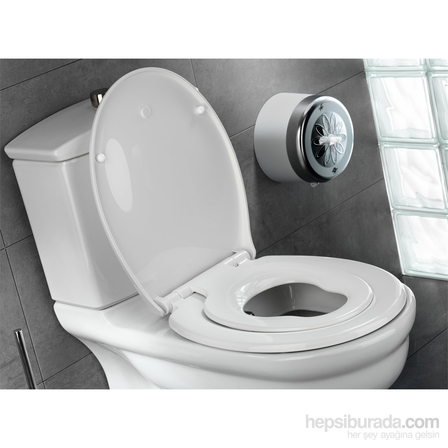 Rulopak Aile Klozet Kapağı (Çocuk Oturaklı) Sessiz Kapak