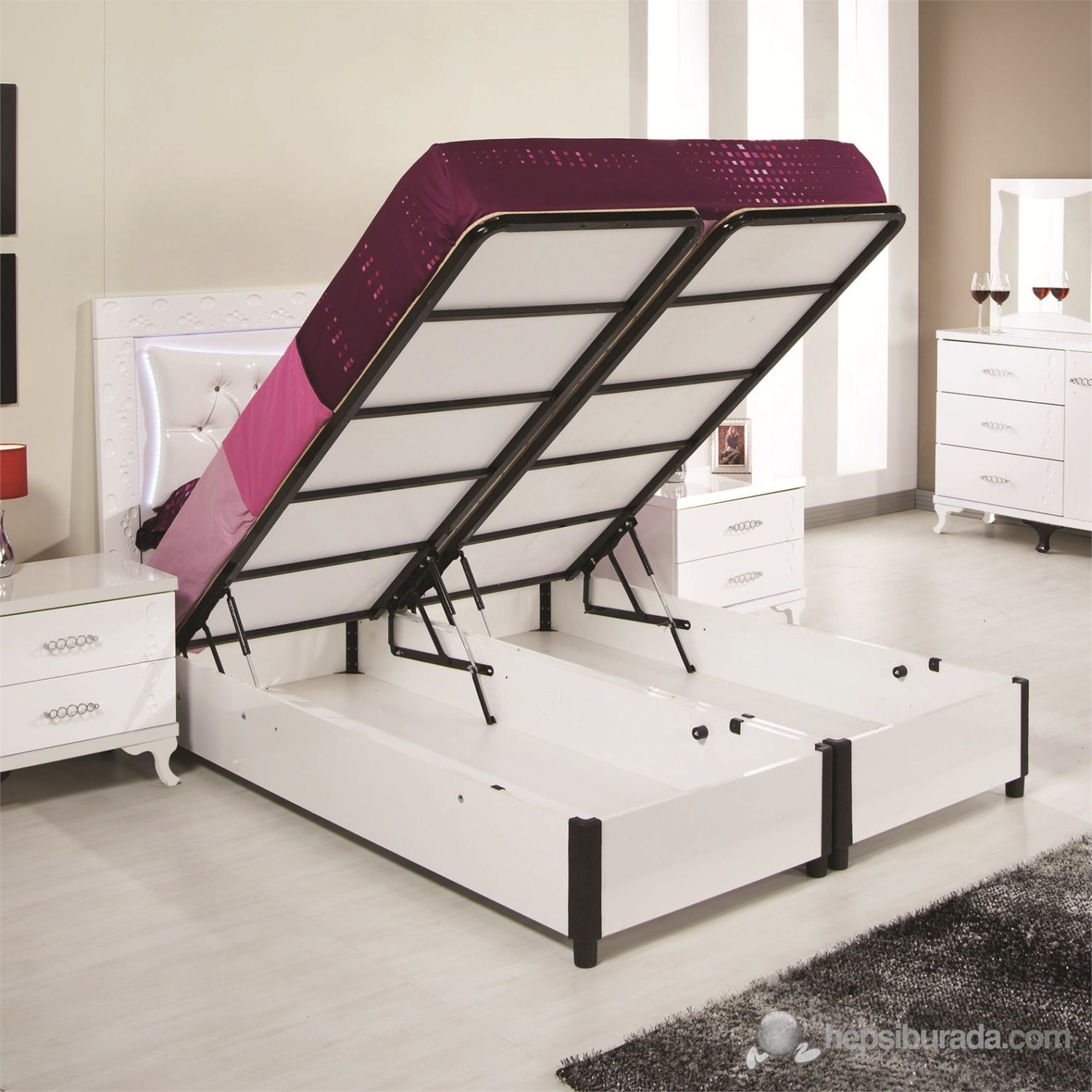 Dessenti Ari Bazalı Yatak Odası Takımı (Beyaz) Fiyatı