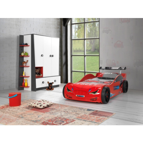 Hepsiburada Home Brian Arabalı Yatak Kırmızı (Ledli) 569