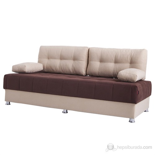 Futon Akçay S Üçlü Kanepe ( Krem Kahve ) Fiyatı