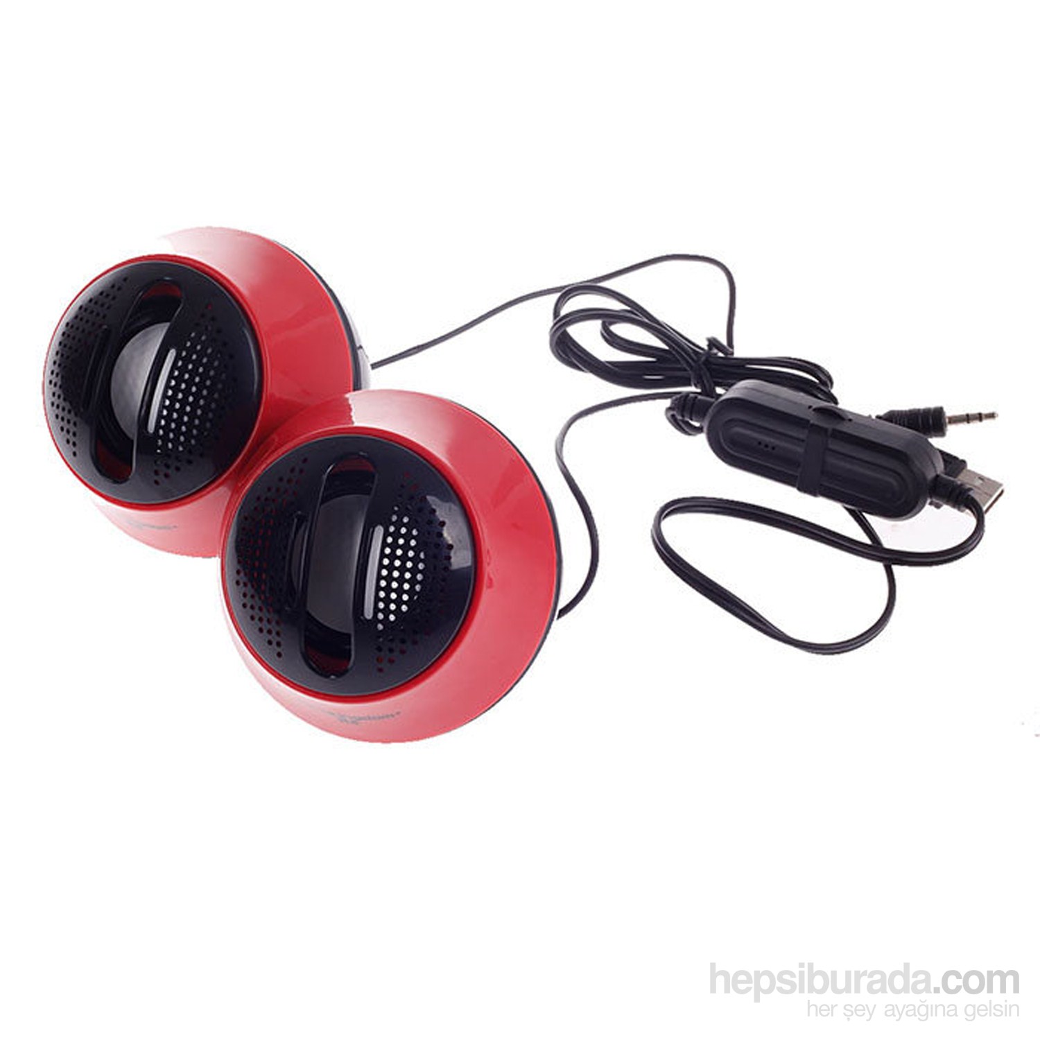 Bewell BS013 USB Mini Yüksek Sesli Hoparlör - Kırmızı