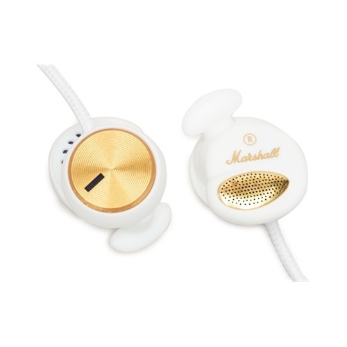 Marshall Minör Mikrofonlu Kulakiçi Kulaklık  (Beyaz)